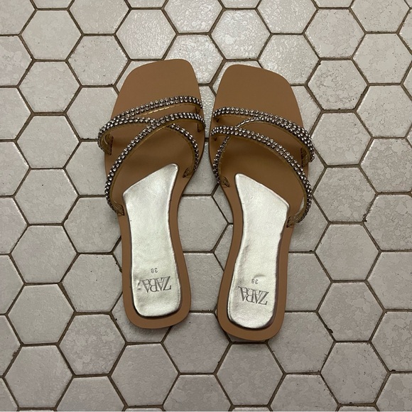 Zara Rhinestone Sandals - Picture 2 of 4